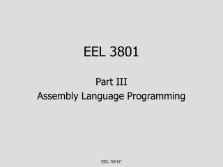 EEL 3801