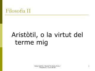 Filosofia II