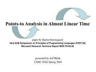 Points-to Analysis in Almost Linear Time
