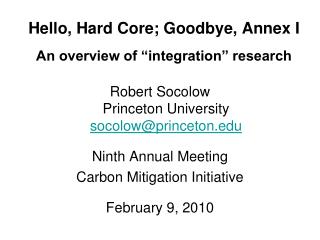 Hello, Hard Core; Goodbye, Annex I An overview of “integration” research