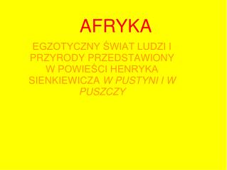 AFRYKA