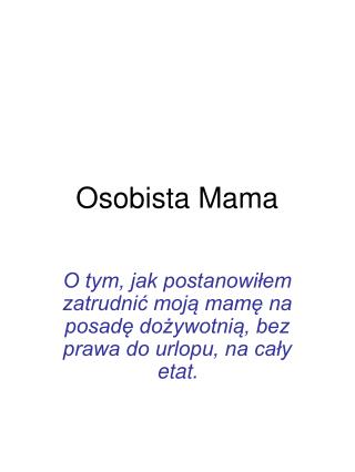 Osobista Mama