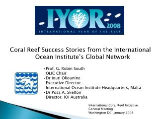 Coral Reef Success Stories from the International Ocean Institute’s Global Network