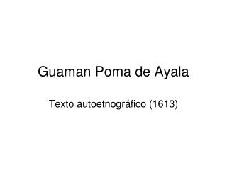 Guaman Poma de Ayala