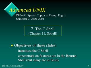 Advanced UNIX