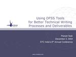 Using DFSS Tools for Better Technical Writing Processes and Deliverables