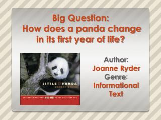 Big Question: How does a panda change in its first year of life?
