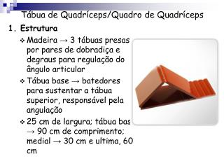 Tábua de Quadríceps/Quadro de Quadríceps