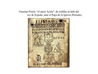 El padre ermitaño Martín de Ayala instruye a Guaman Poma y a sus padres en la fe cristiana.