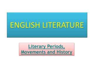 ENGLISH LITERATURE