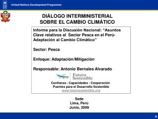 DIÁLOGO INTERMINISTERIAL SOBRE EL CAMBIO CLIMÁTICO