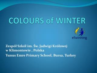 COLOURS of WINTER