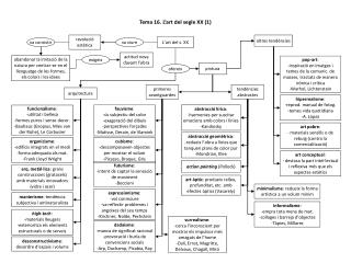 Tema 16. L’art del segle XX (1)