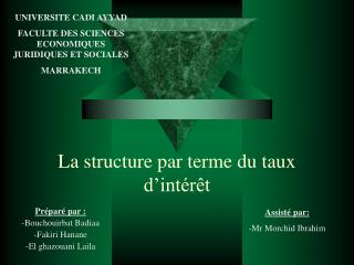 La structure par terme du taux d’intérêt