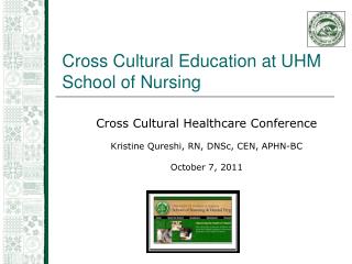 Cross Cultural Education at UHM School of Nursing