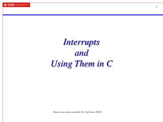 Interrupts and Using Them in C