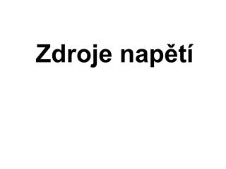 Zdroje napětí