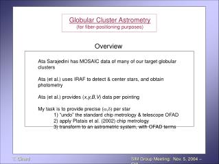 SIM Group Meeting: Nov. 5, 2004 – CfA