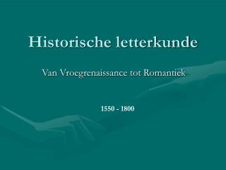 Historische letterkunde