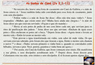 As bodas de Caná (Jo 2,1-11)