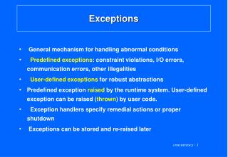 Exceptions