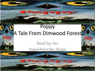 Poppy A Tale From Dimwood Forest