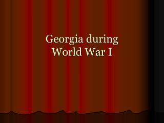 Georgia during World War I