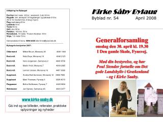 Kirke Såby Bylaug Byblad nr. 54 April 2008