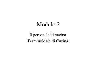 Modulo 2