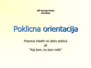 Poklicna orientacija