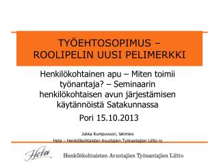 TYÖEHTOSOPIMUS – ROOLIPELIN UUSI PELIMERKKI