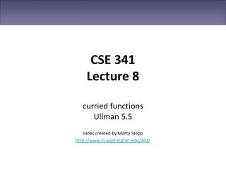 CSE 341 Lecture 8