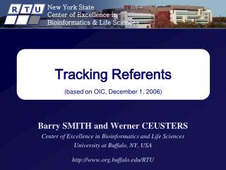 Tracking Referents (based on OIC, December 1, 2006)