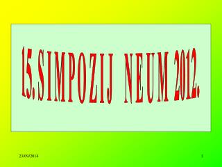 15. S I M P O Z I J N E U M 2012.