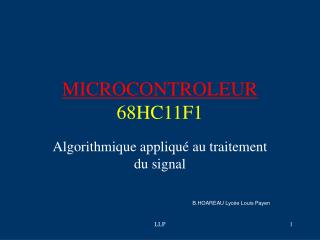 MICROCONTROLEUR 68HC11F1