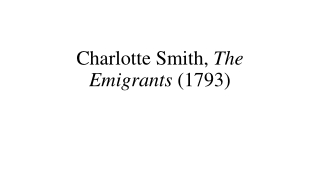 Charlotte Smith, The Emigrants (1793)