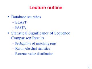 Lecture outline