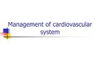Management of cardiovascular system