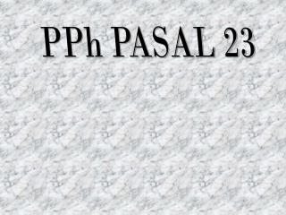 PPh PASAL 23