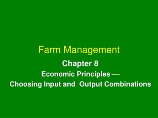 Farm Management