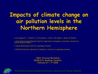 Impacts of climate change on air pollution levels in the Northern Hemisphere