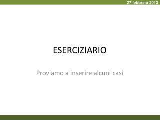 ESERCIZIARIO