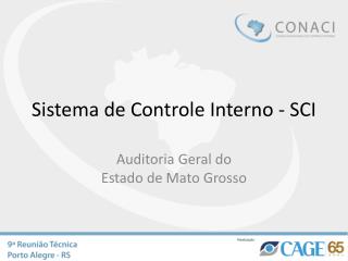 Sistema de Controle Interno - SCI