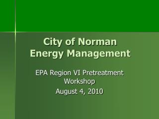 City of Norman Energy Management
