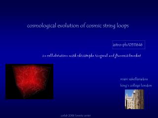 cosmological evolution of cosmic string loops
