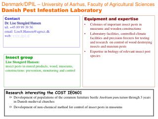 Denmark/DPIL – University of Aarhus, Faculty of Agricultural Sciences