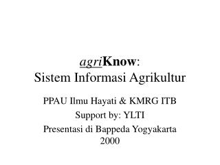 agri Know : Sistem Informasi Agrikultur