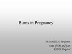 Burns in Pregnancy