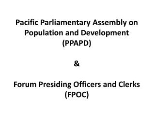 PPAPD/FPOC