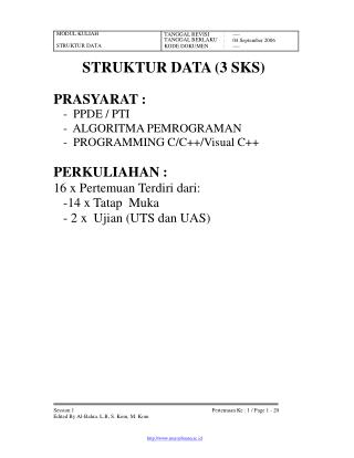 MODUL KULIAH STRUKTUR DATA